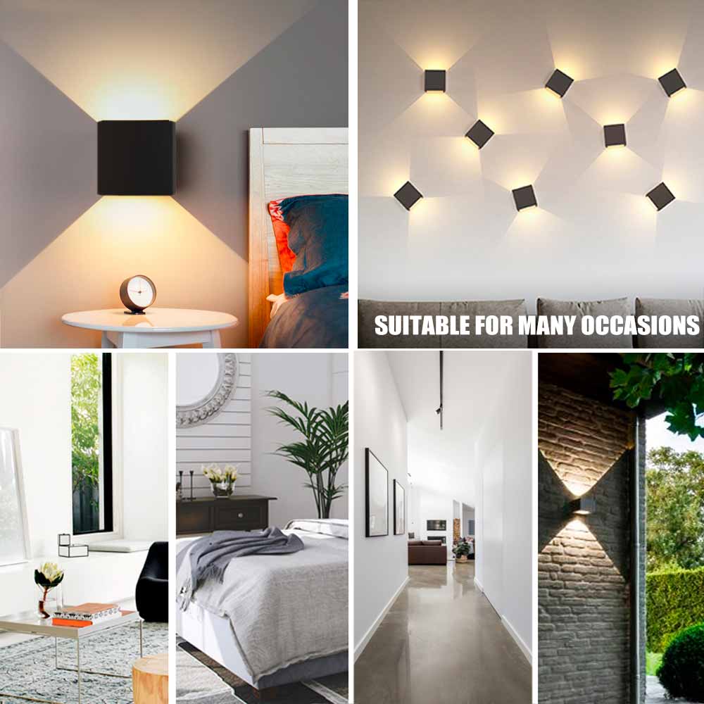 Hommie 10W LED Wall Light, Up and Down Wall Lights Indoor Lamp ...