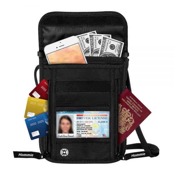 Travel Neck Wallet Passport Holder RFID Blocking, Hommie Water ...