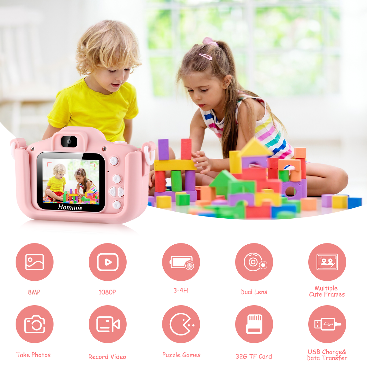 Hommie Digital Camera for Children, 2.0 